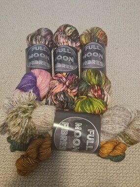 Bundle of 4 Sock Yarns, Full Moon Fibres